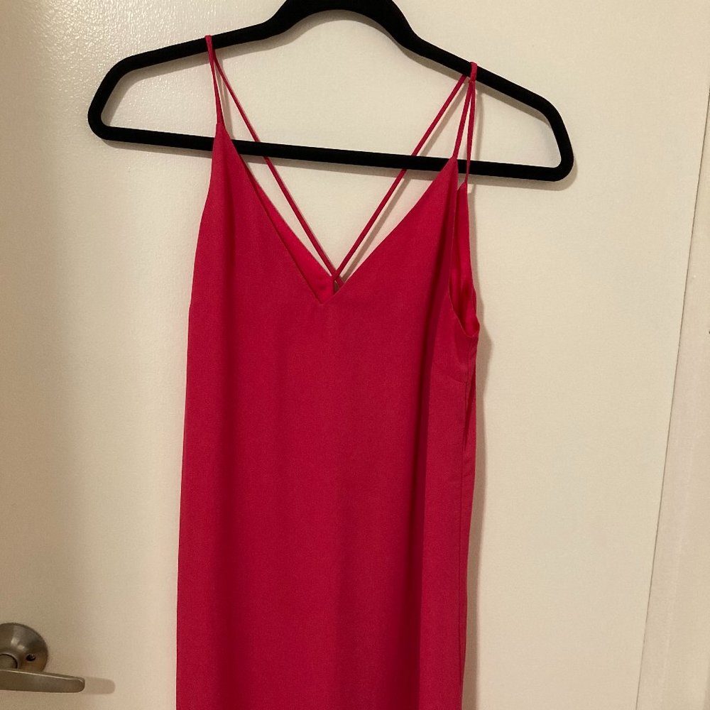 Pink slip dress